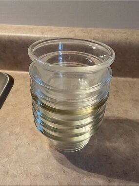 Vintage Stackable Clear Glass ramekins. 5 Pyrex 2 Glasbake